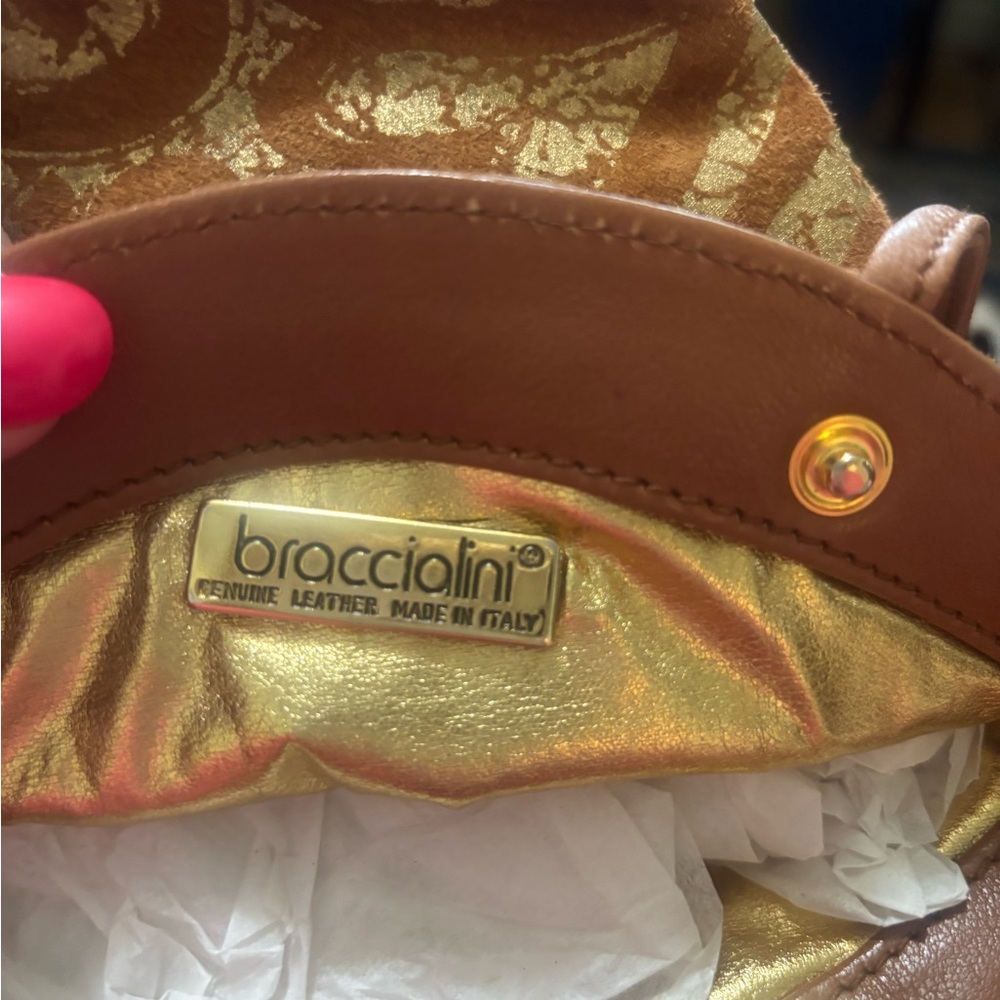 Braccialini Brown Leather Women's Bag